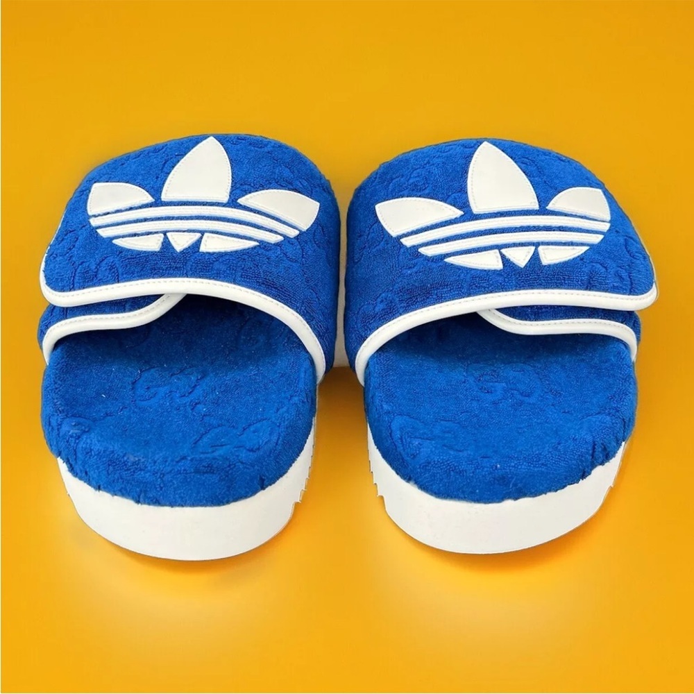 Gucci X Adidas GG Magic Sponge Demetra Vegan Logo Slide UK 11 - US 11.5 - EU 45 - Picture 5 of 13